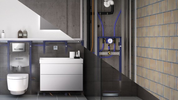 Salle de bains avec Geberit Duofix