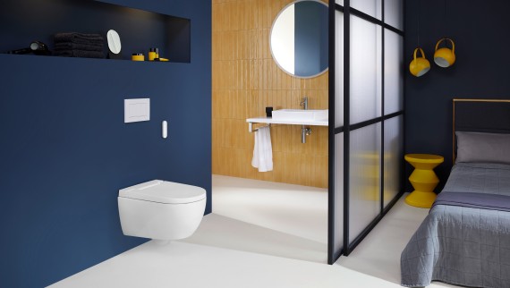 Geberit AquaClean Alba dans une chambre d'hôtel