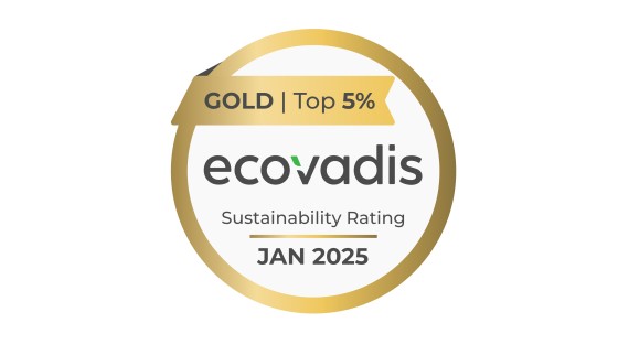 Distinction de platine décernée par EcoVadis pour la gestion durable de Geberit (© Geberit)