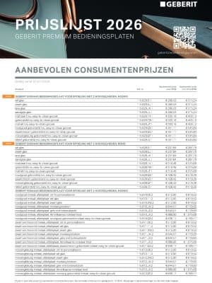 Geberit Prijslijst Premium Bedieningsplaten Geberit Prijslijst Premium Bedieningsplaten