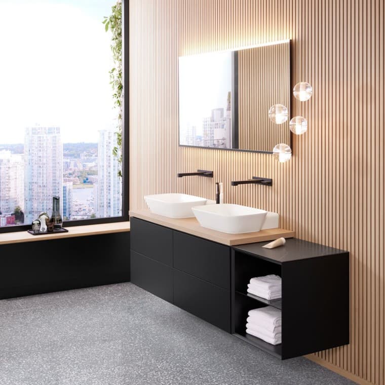 Miroir Geberit Option Plus avec lavabo et meuble bas Geberit ONE Miroir Geberit Option Plus avec lavabo et meuble bas Geberit ONE