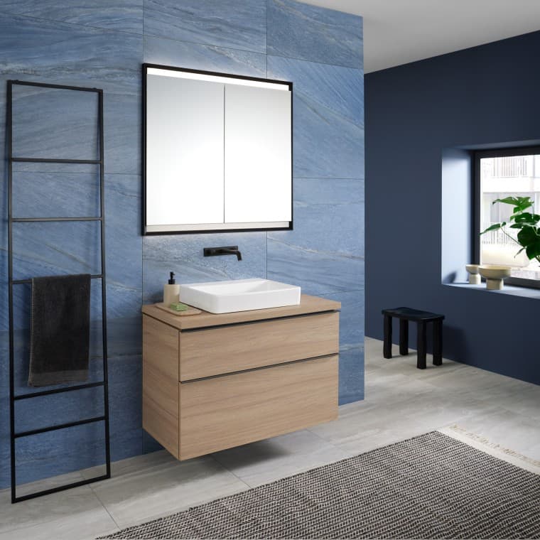 Vasque à poser Mix & Match Geberit ONE avec armoire Geberit iCon Vasque à poser Mix & Match Geberit ONE avec armoire Geberit iCon