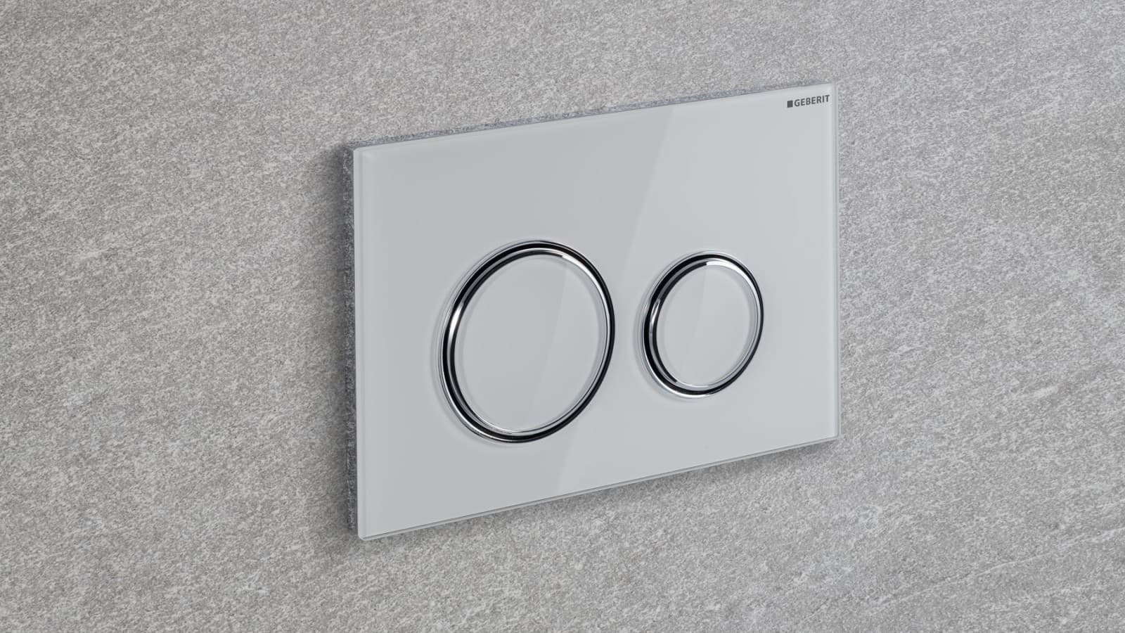 Geberit Sigma21 en verre blanc Geberit Sigma21 en verre blanc