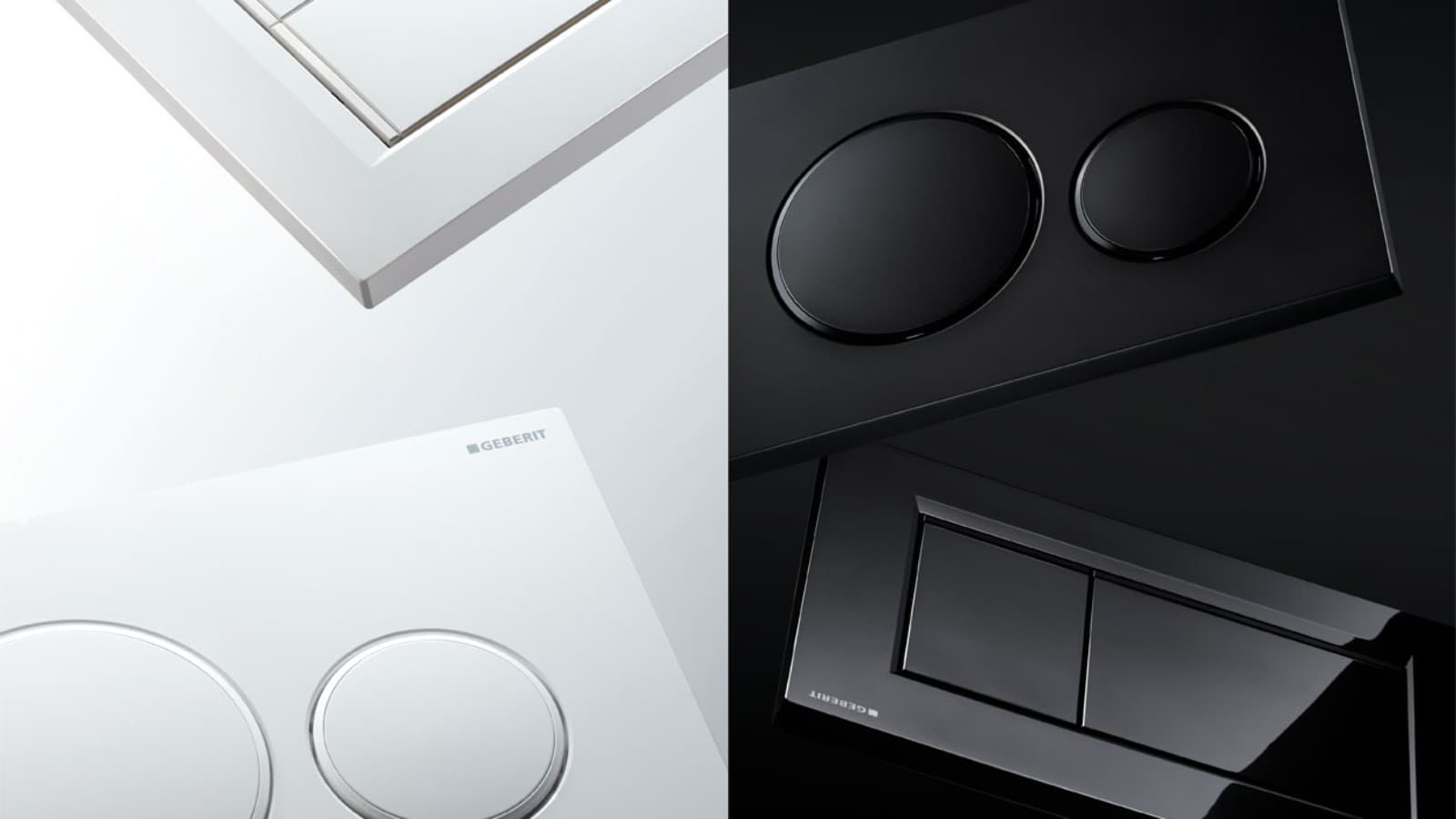 Plaques Geberit Sigma20 et Sigma30 blanc et noir Plaques Geberit Sigma20 et Sigma30 blanc et noir