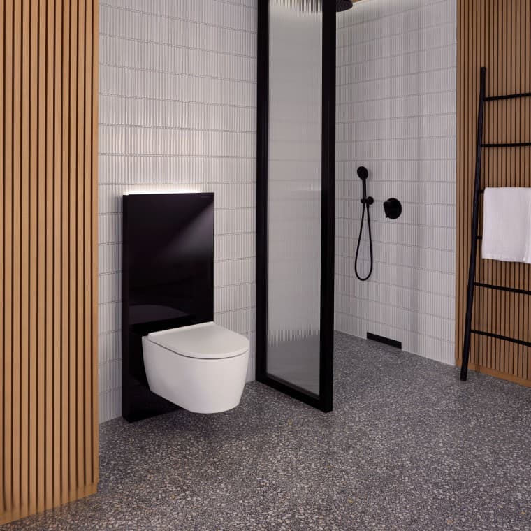 Évacuation murale Geberit noir mat Évacuation murale Geberit noir mat