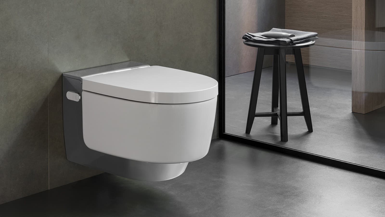 WC-douche Geberit AquaClean Mera pour les exigences de confort les plus élevées (© Geberit) WC-douche Geberit AquaClean Mera pour les exigences de confort les plus élevées (© Geberit)