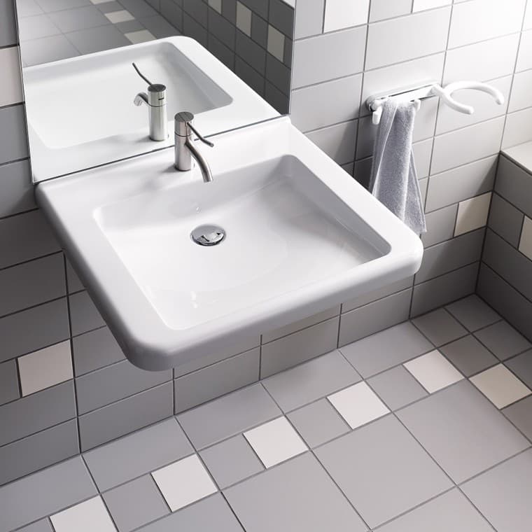 Lavao Geberit Renova Comfort adapté aux personnes à mobilité réduite Lavao Geberit Renova Comfort adapté aux personnes à mobilité réduite