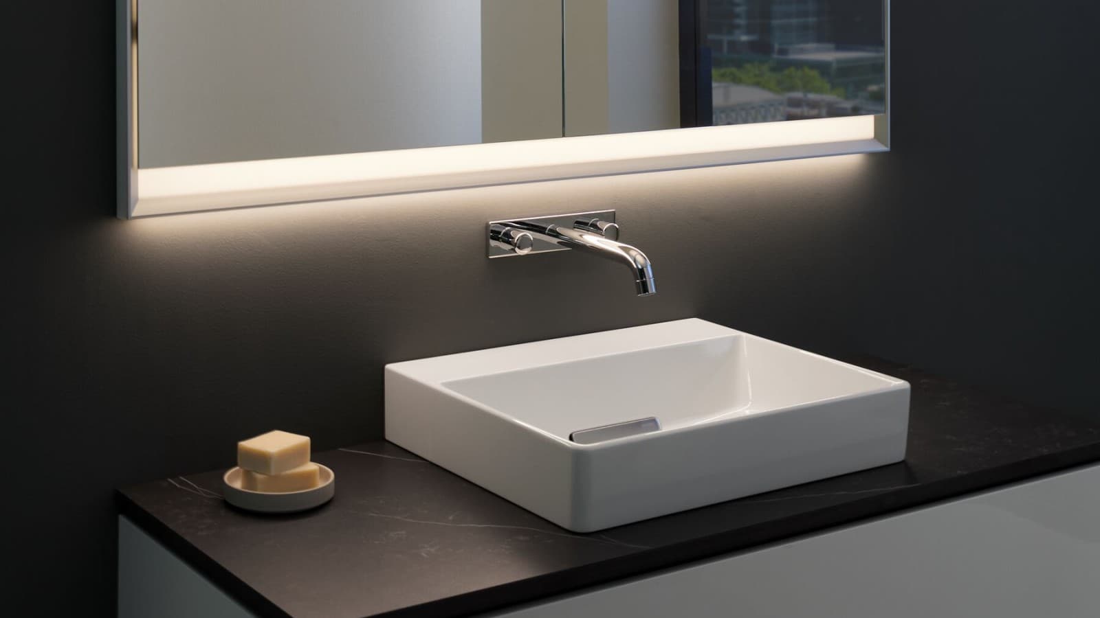Armoire de toilette Geberit ONE avec ComfortLight Armoire de toilette Geberit ONE avec ComfortLight