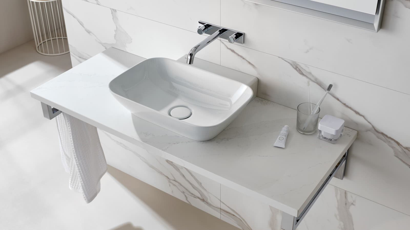 Lavabo en céramique blanch de Geberit One Lavabo en céramique blanch de Geberit One