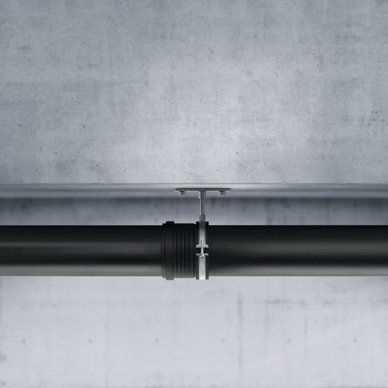 Tuyauterie Geberit Silent-PP installée Tuyauterie Geberit Silent-PP installée