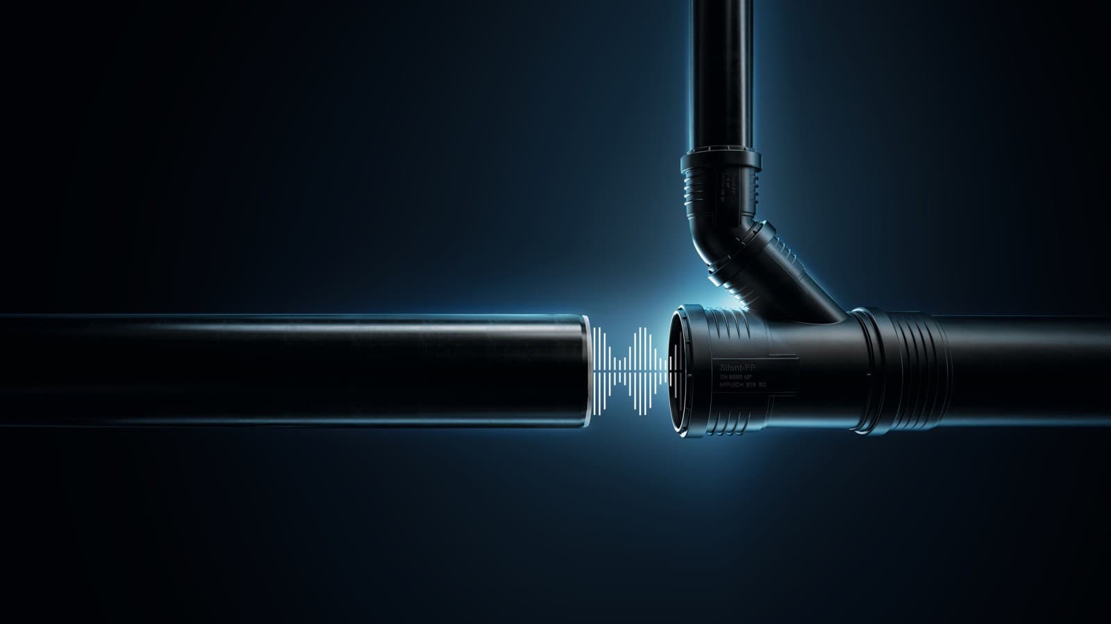 Tube et raccord Geberit Silent-PP à isolation phonique optimisée Tube et raccord Geberit Silent-PP à isolation phonique optimisée