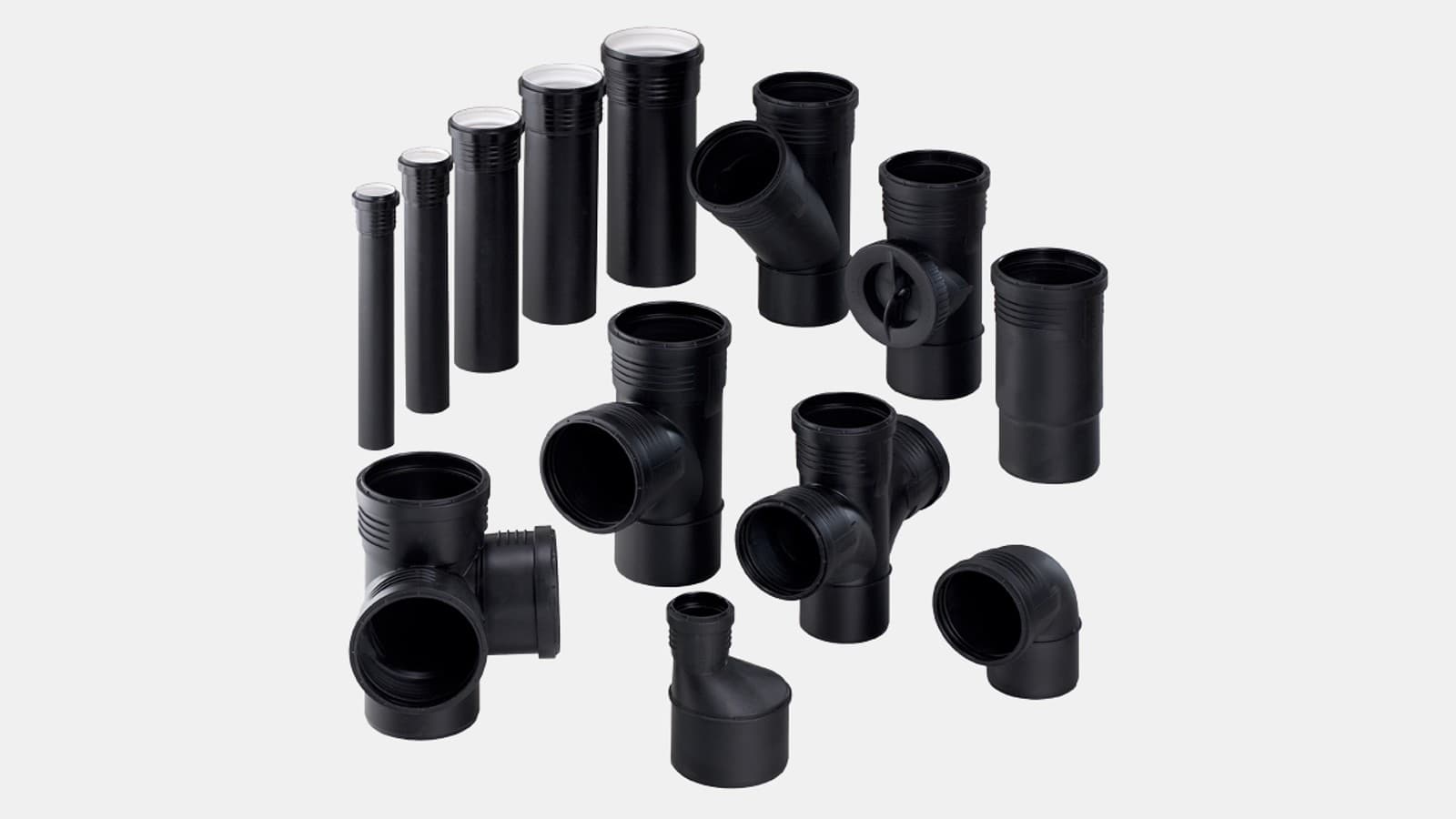 Tubes et raccords du système d’évacuation insonorisé Geberit Silent-PP Tubes et raccords du système d’évacuation insonorisé Geberit Silent-PP