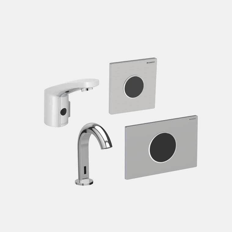 Divers produits Geberit (© Geberit) Divers produits Geberit (© Geberit)