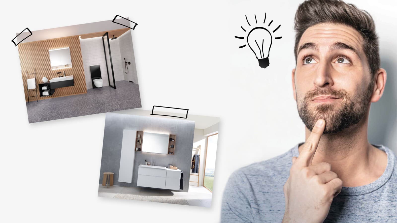 Un homme s'inspire pour sa nouvelle salle de bains Un homme s'inspire pour sa nouvelle salle de bains