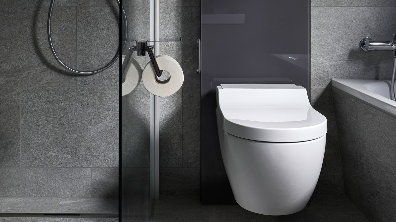Le module sanitaire Geberit Monolith avec WC-douche Geberit AquaClean Tuma Le module sanitaire Geberit Monolith avec WC-douche Geberit AquaClean Tuma