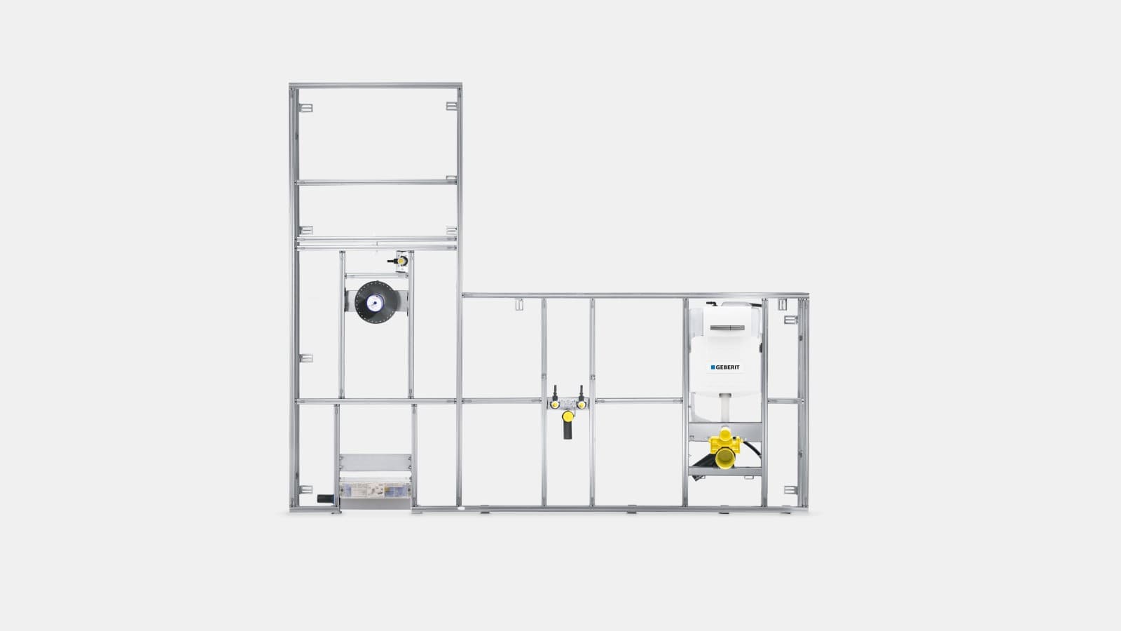 Parois d'installation Geberit GIS pour espace lavabo, WC et douche Parois d'installation Geberit GIS pour espace lavabo, WC et douche