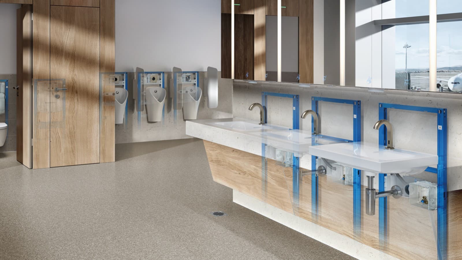 Geberit wastafelsysteem in de standaard productselectie Geberit wastafelsysteem in de standaard productselectie