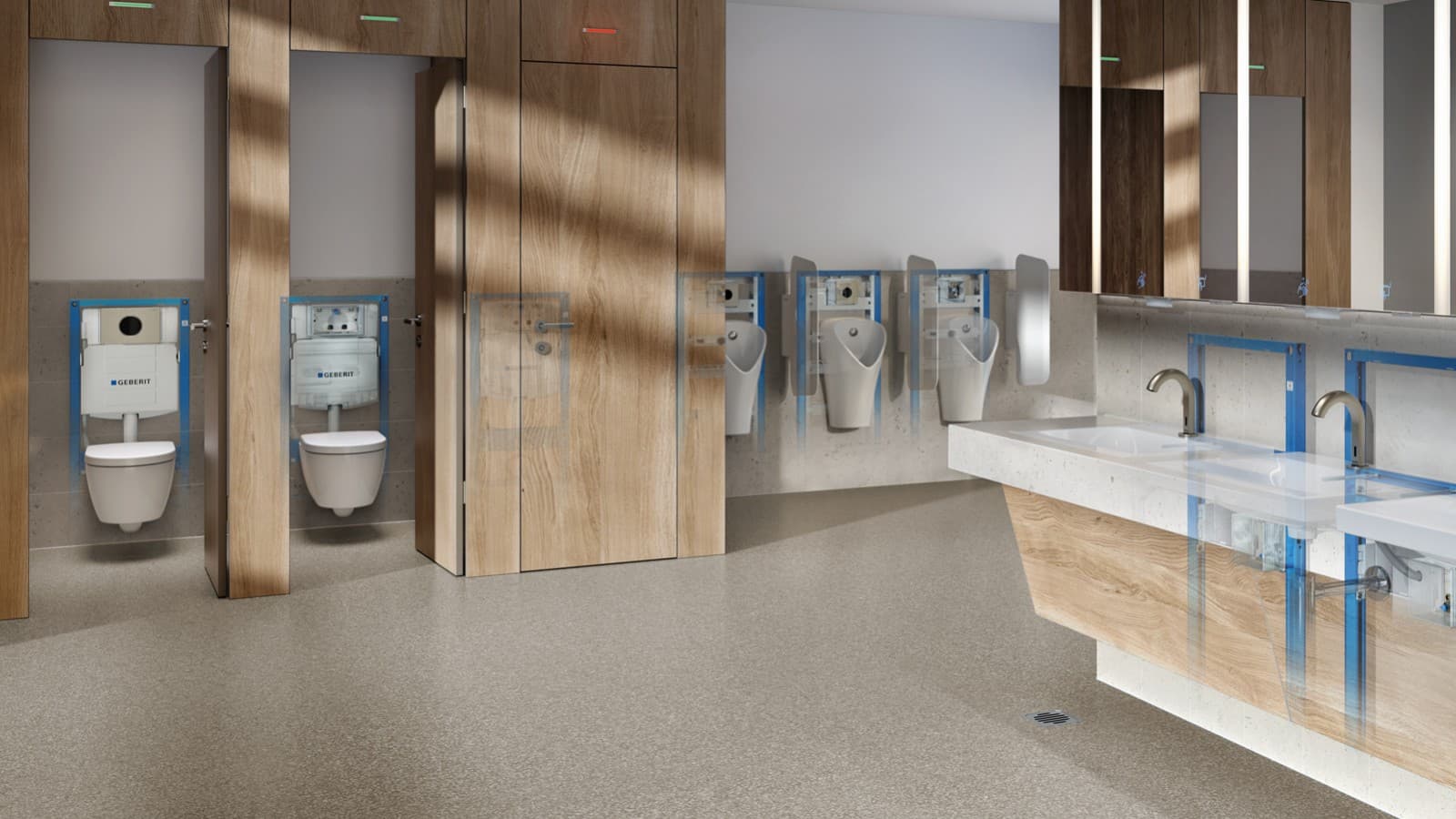 Geberit wc-systeem in de standaard productselectie Geberit wc-systeem in de standaard productselectie