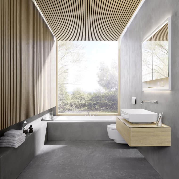Le design de salle de bains 6x6 gagnant de l'agence d'architecture danoise Bjerg Arkitektur (© Geberit) Le design de salle de bains 6x6 gagnant de l'agence d'architecture danoise Bjerg Arkitektur (© Geberit)