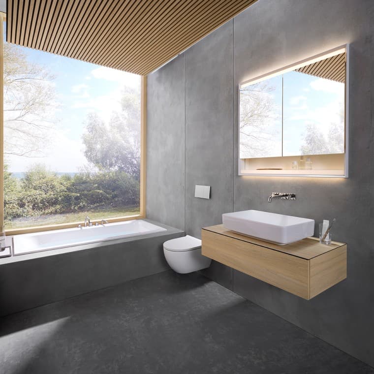 Le design gagnant de la salle de bains 6x6 "Serenity" (© Geberit) Le design gagnant de la salle de bains 6x6 "Serenity" (© Geberit)