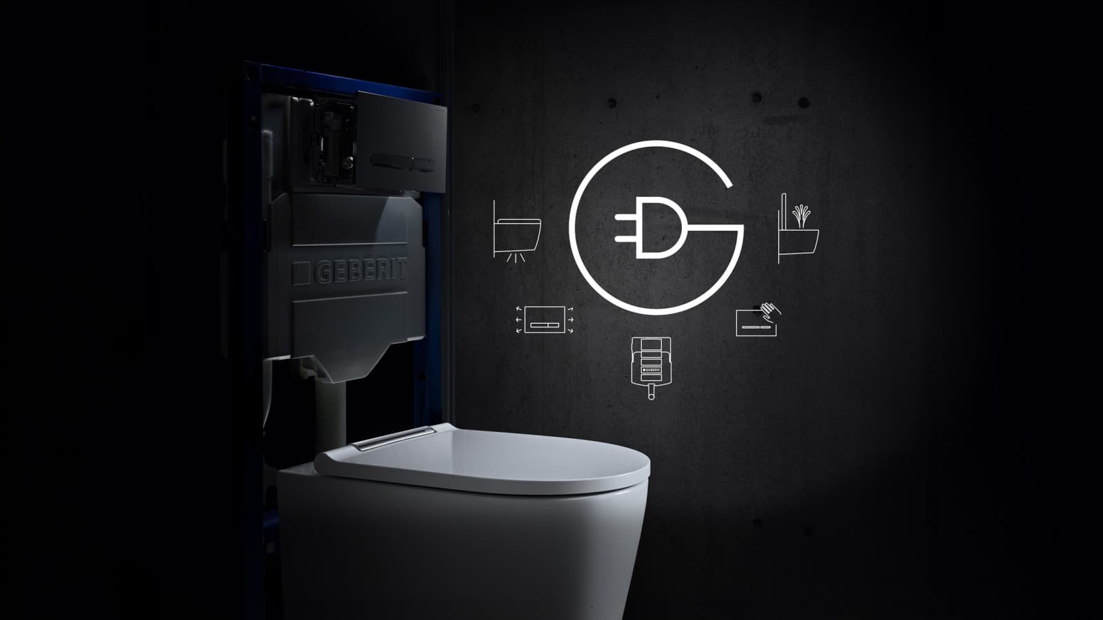 Comfort functions on the WC with electrical connection Comfort functions on the WC with electrical connection