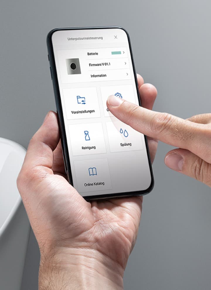L’application Geberit Control commande les installations sanitaires L’application Geberit Control commande les installations sanitaires