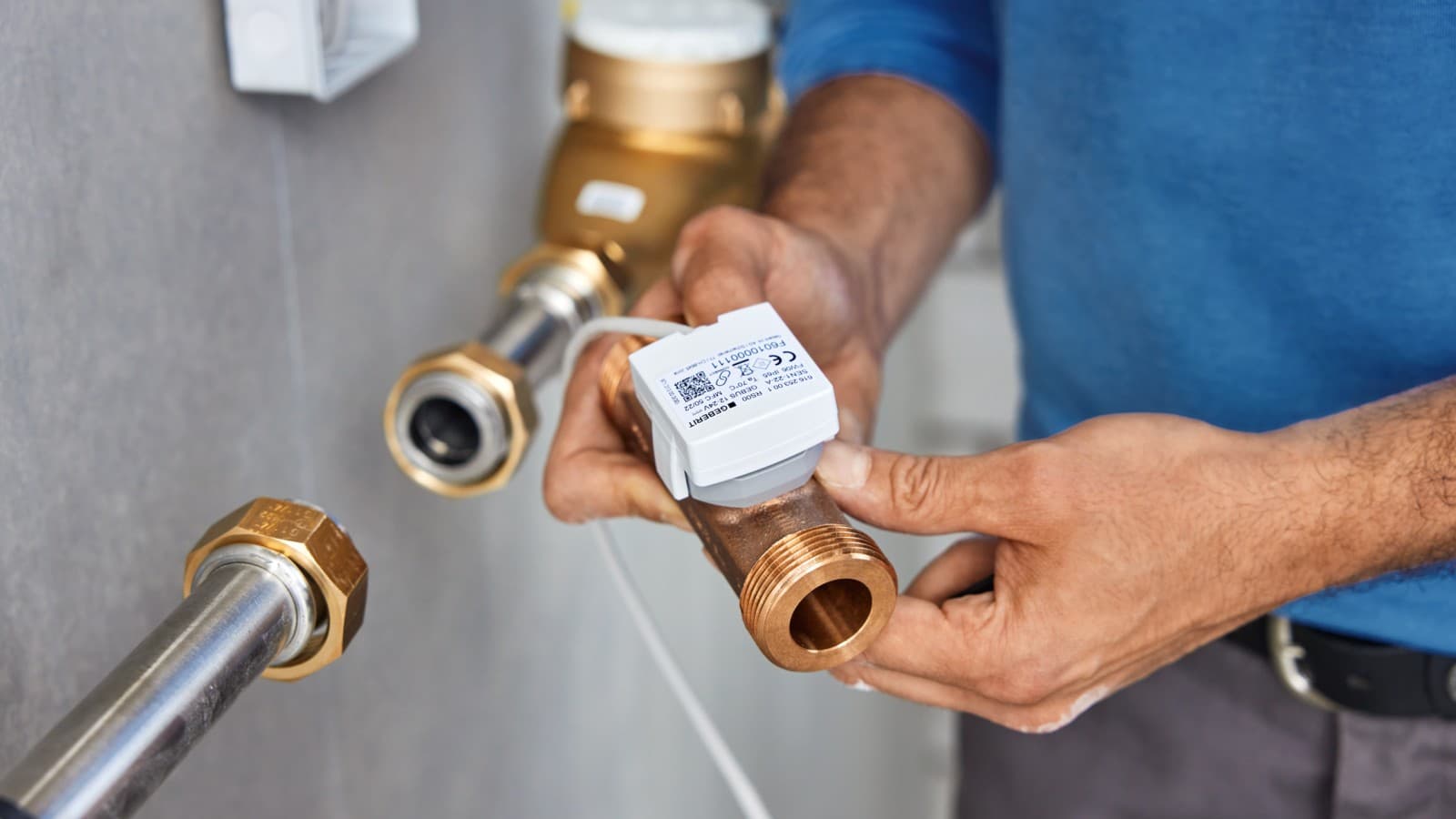 Geberit temperature and volumetric flow rate sensor for GEBUS Geberit temperature and volumetric flow rate sensor for GEBUS