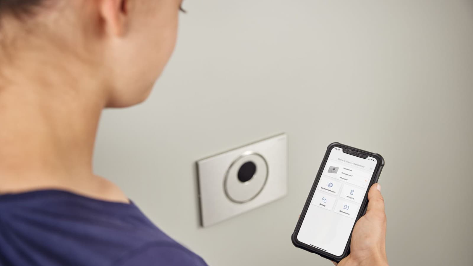 Réglage de la commande de WC via l’application Geberit Control Réglage de la commande de WC via l’application Geberit Control