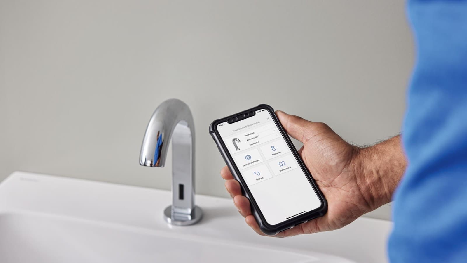 Réglage de la robinetterie de lavabo Geberit via l’application Geberit Control Réglage de la robinetterie de lavabo Geberit via l’application Geberit Control