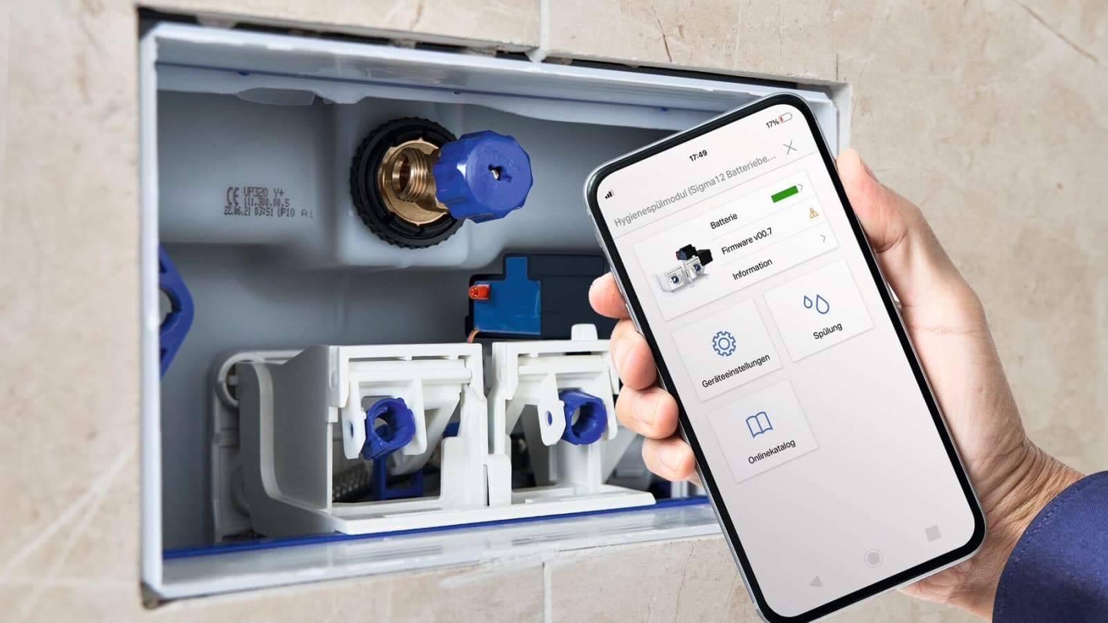 Rinçage hygiénique Geberit HS05 avec l’application Geberit Control Rinçage hygiénique Geberit HS05 avec l’application Geberit Control