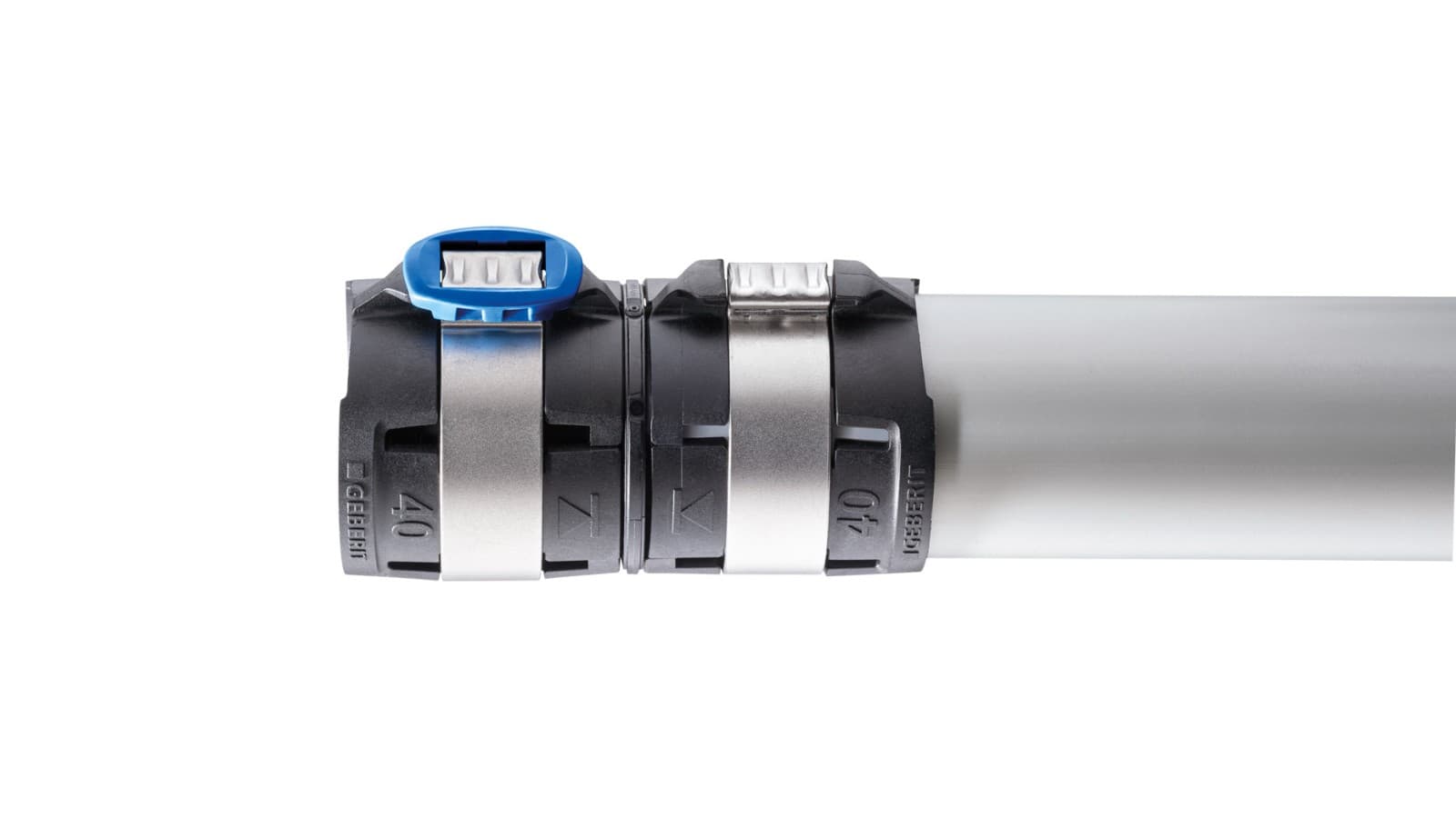 Contrôle aisé de la profondeur d’emboîtement avec Geberit FlowFit Contrôle aisé de la profondeur d’emboîtement avec Geberit FlowFit