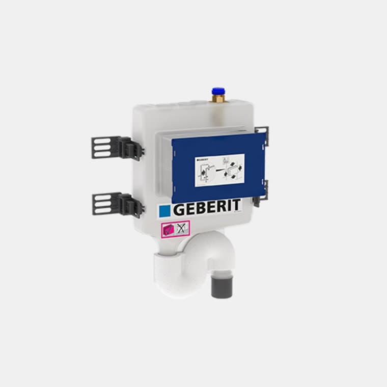 Rinçage forcé hygiénique Geberit HS30 installé sur la colonne montante Rinçage forcé hygiénique Geberit HS30 installé sur la colonne montante